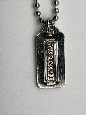 Coach Silver Metal Hang Tag